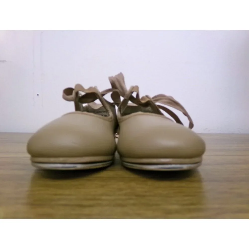 Pre-Owned Dance Tap Shoes Capezio Toddler Kids 7W Tyette Man Made Elastic Stude